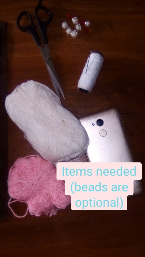 Items needed (beads are optional)